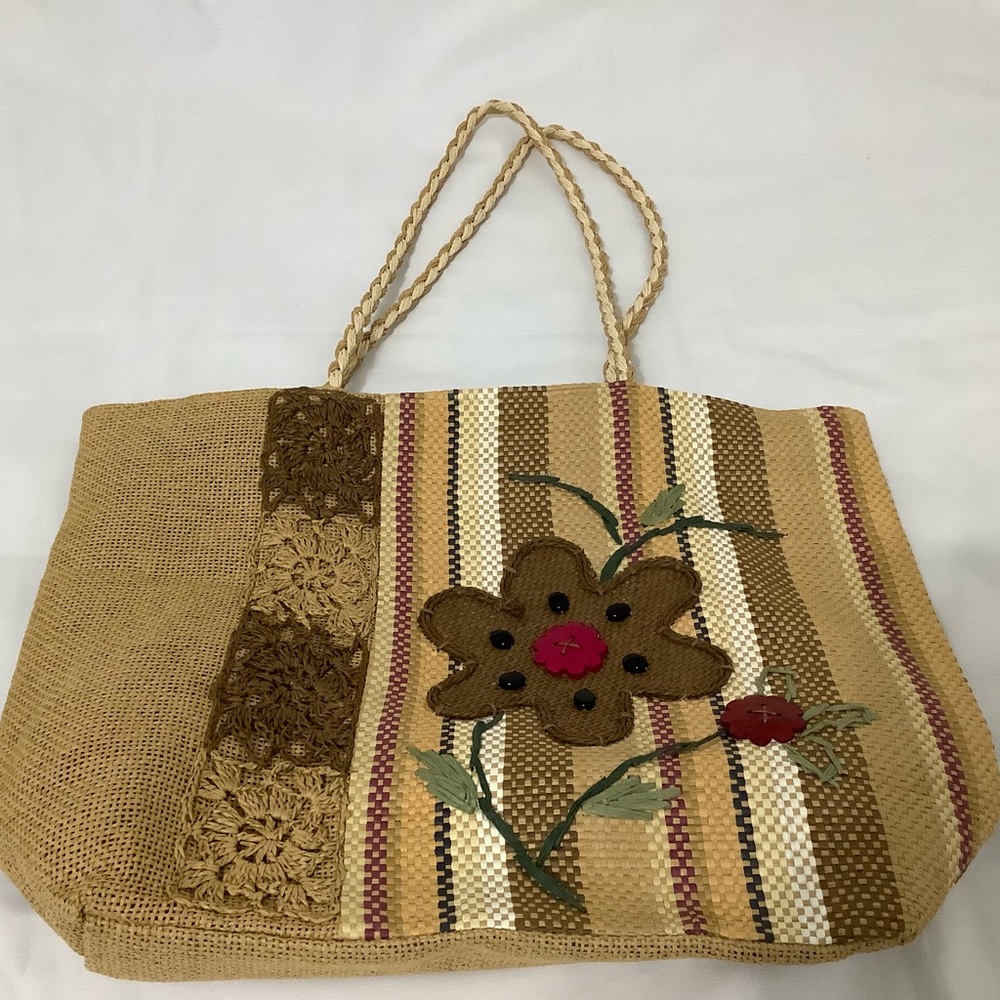 Beach Natural Jute Tote Bag Handmade in Brazil